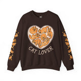 Orange Cat Lover Crewneck Sweatshirt