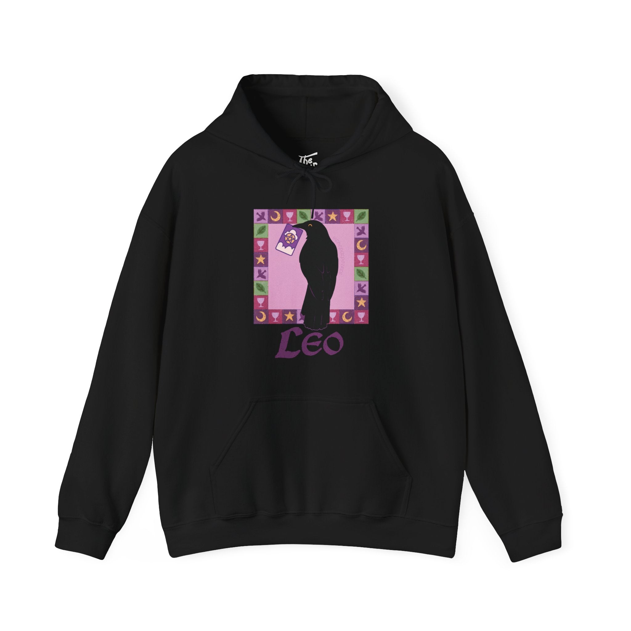 Leo Whimsical Crow Hoodie