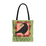 Virgo Whimsical Crow Tote Bag