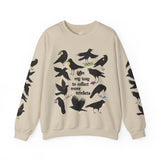 On My Way To Collect More Trinkets Crow Crewneck Sweatshirt