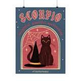 Scorpio Spooky Cat Astrology Art Print