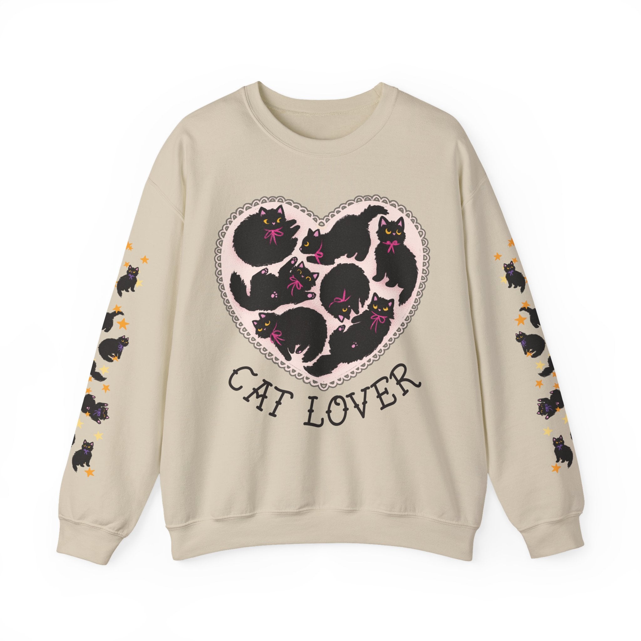 Black Cat Lover Crewneck Sweatshirt