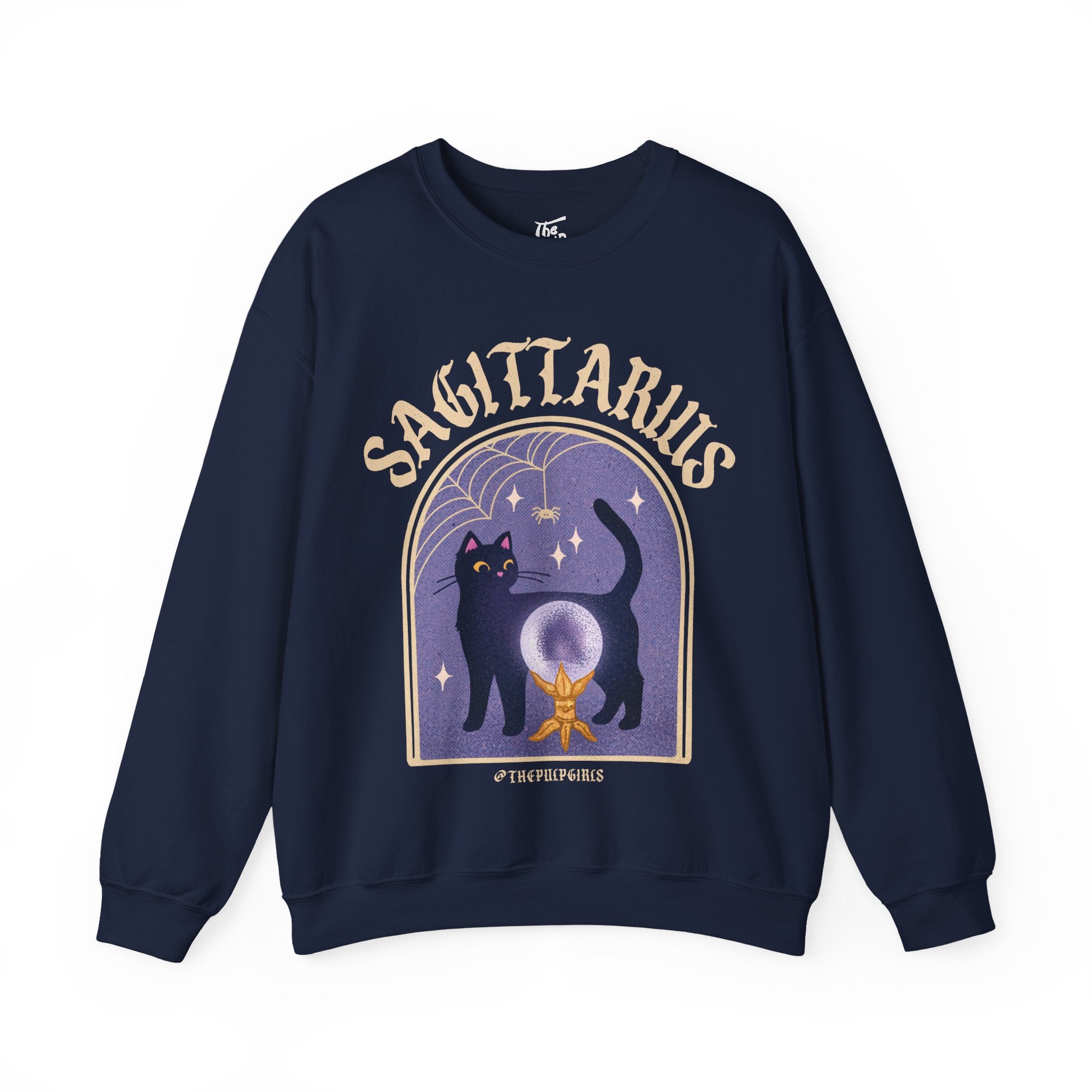 Sagittarius Spooky Cat Astrology Crewneck