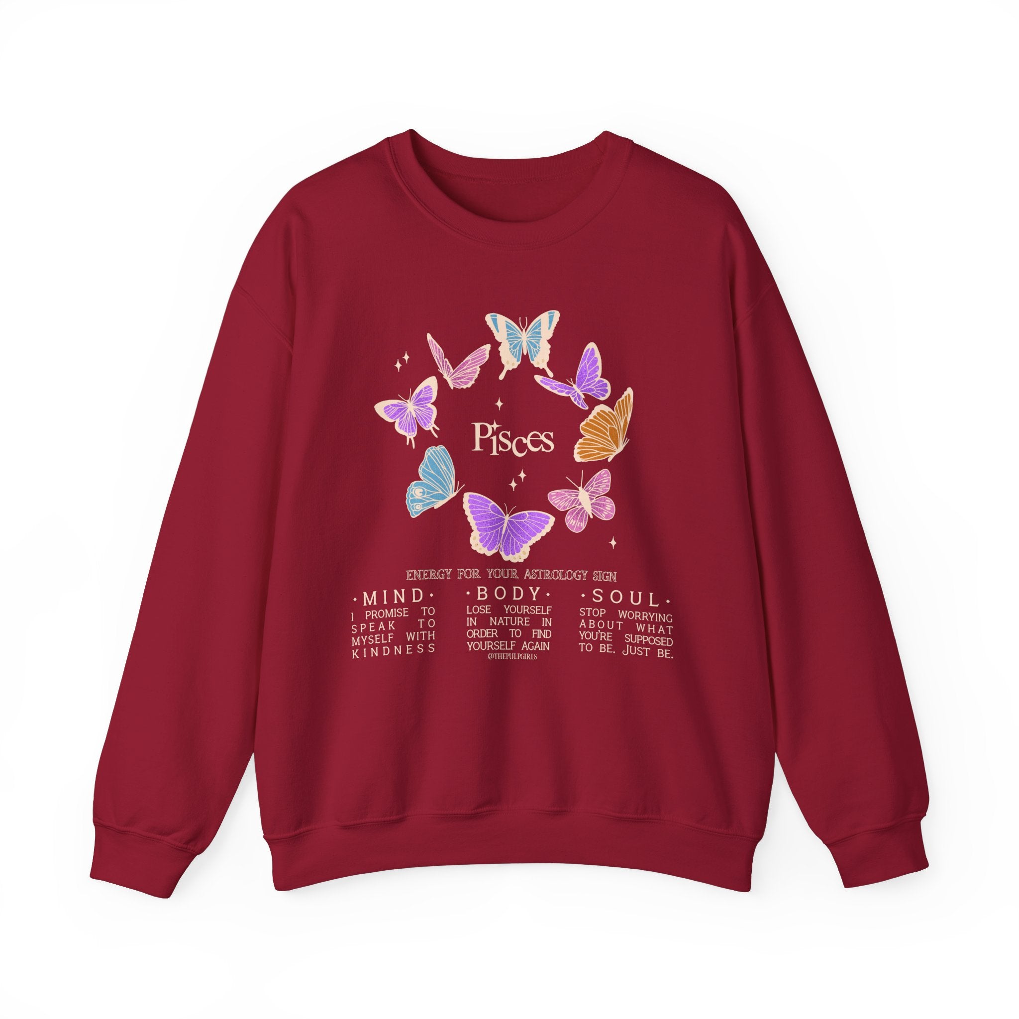 Pisces Butterfly Astrology Crewneck