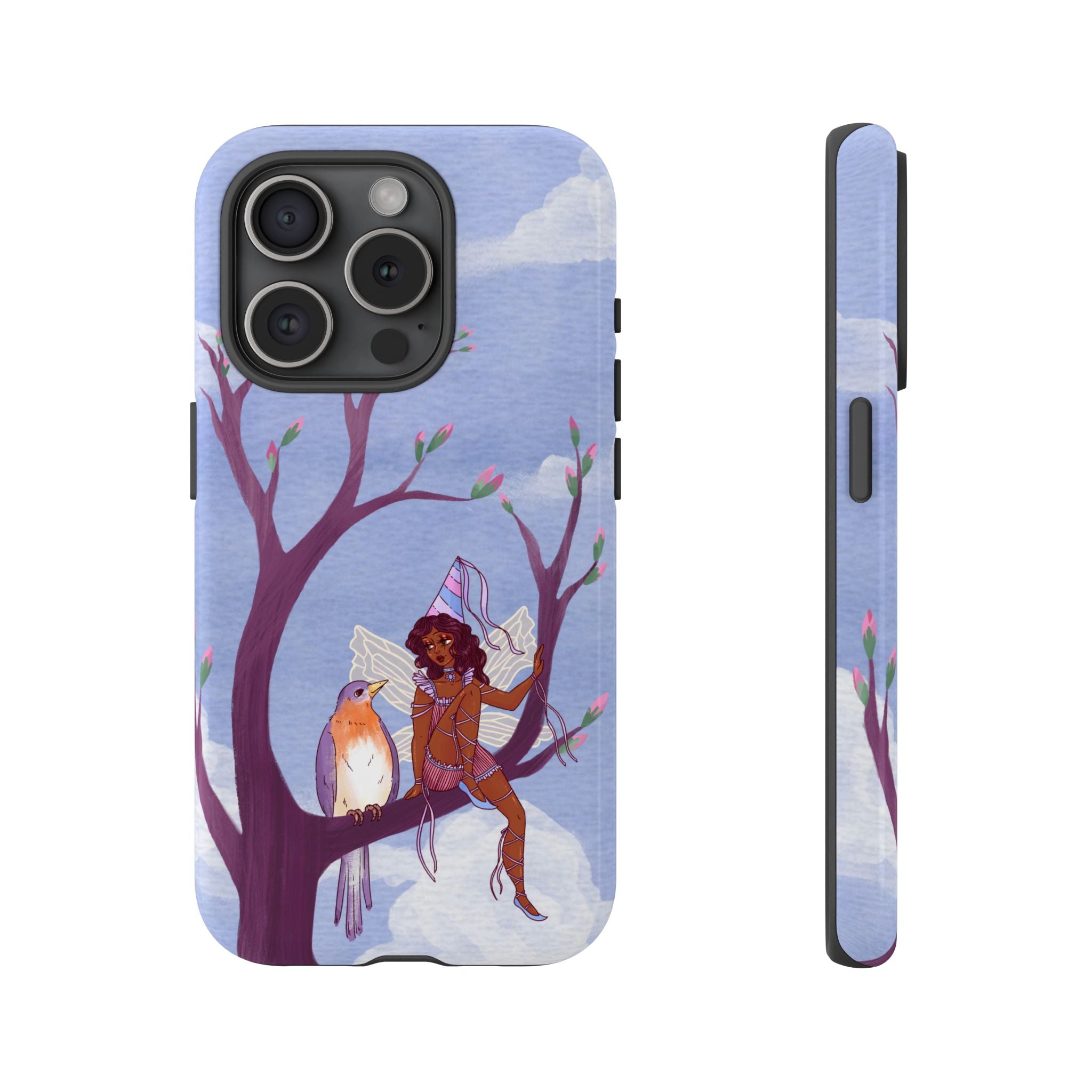 Purple Bird & Fairy Phone Case
