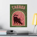 Taurus Spooky Cat Astrology Art Print