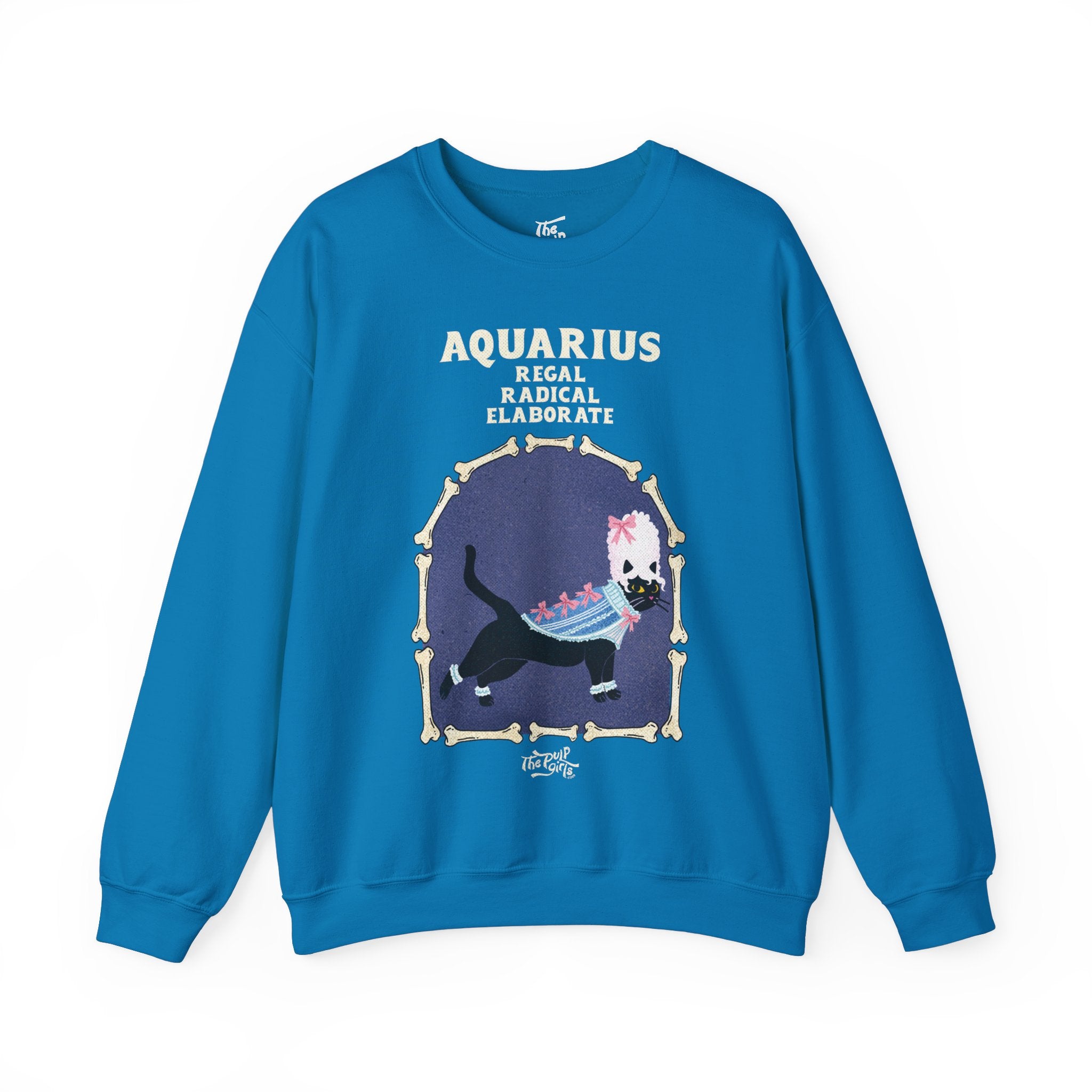 Aquarius Halloween Cat Astrology Crewneck