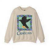 Capricorn Whimsical Crow Crewneck Sweatshirt
