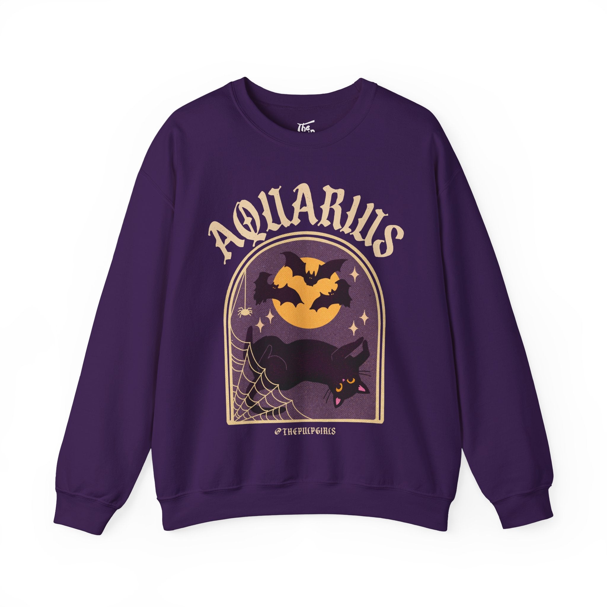 Aquarius Spooky Cat Astrology Crewneck