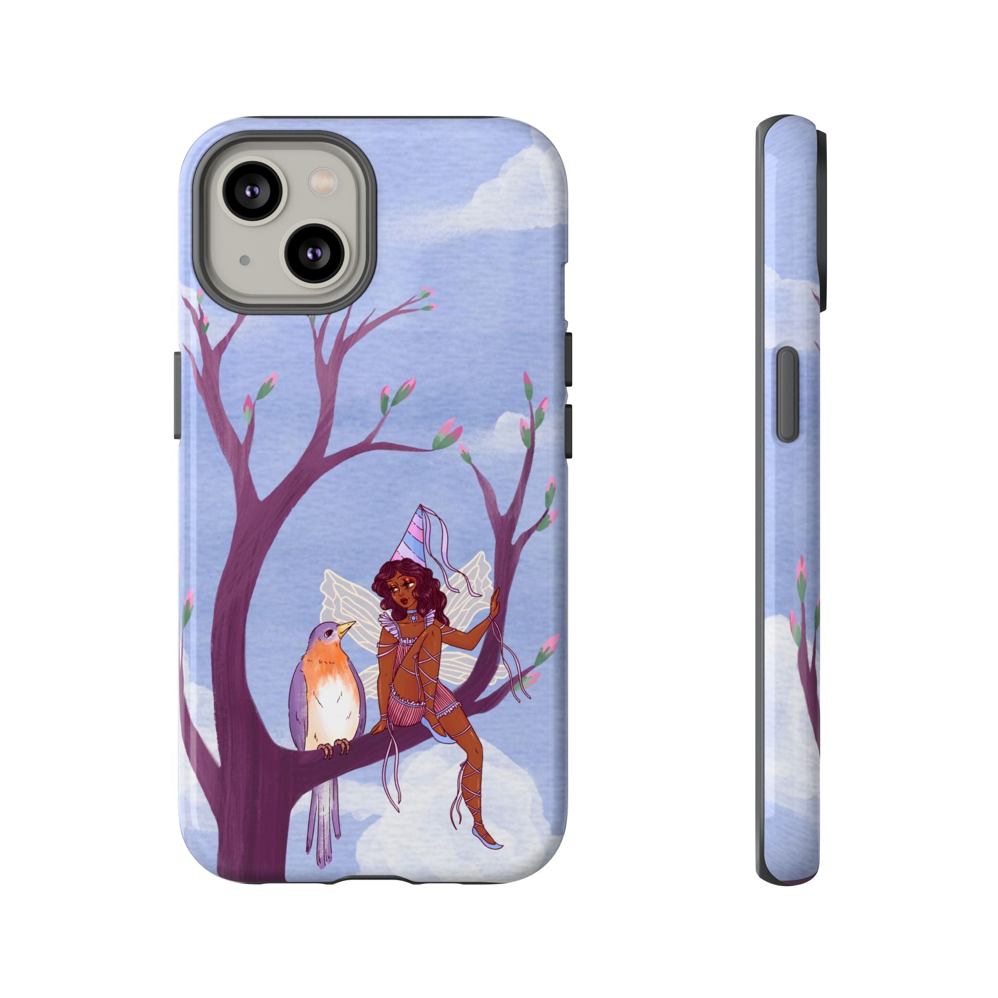 Purple Bird & Fairy Phone Case
