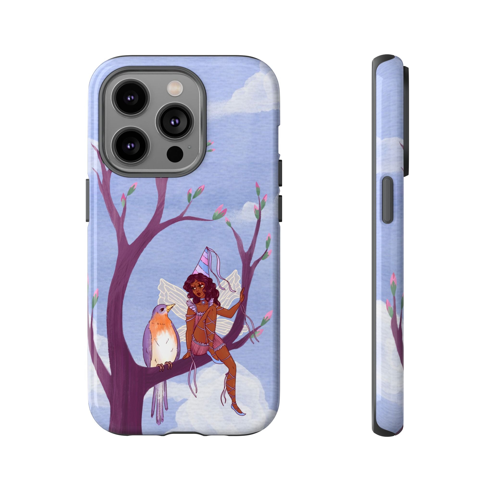 Purple Bird & Fairy Phone Case