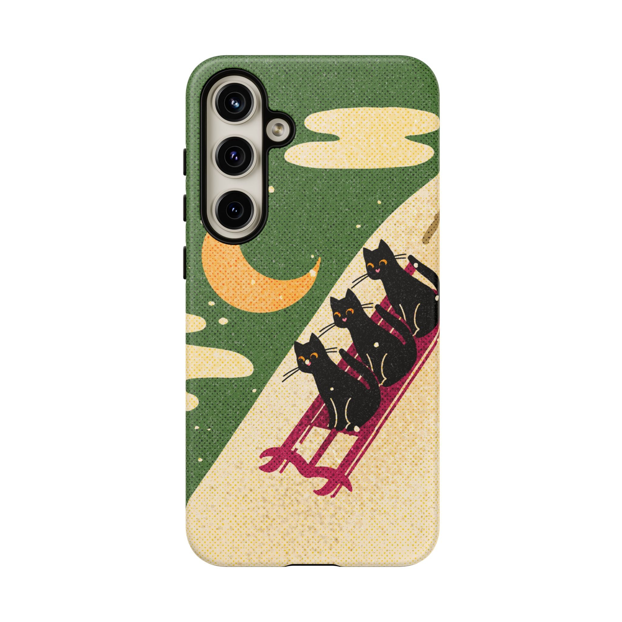 Sledding Kitties Phone Case