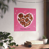 Heart Full of Love Brown Tabby Cat Art Print