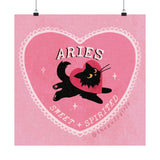 Aries Love Cat Art Print