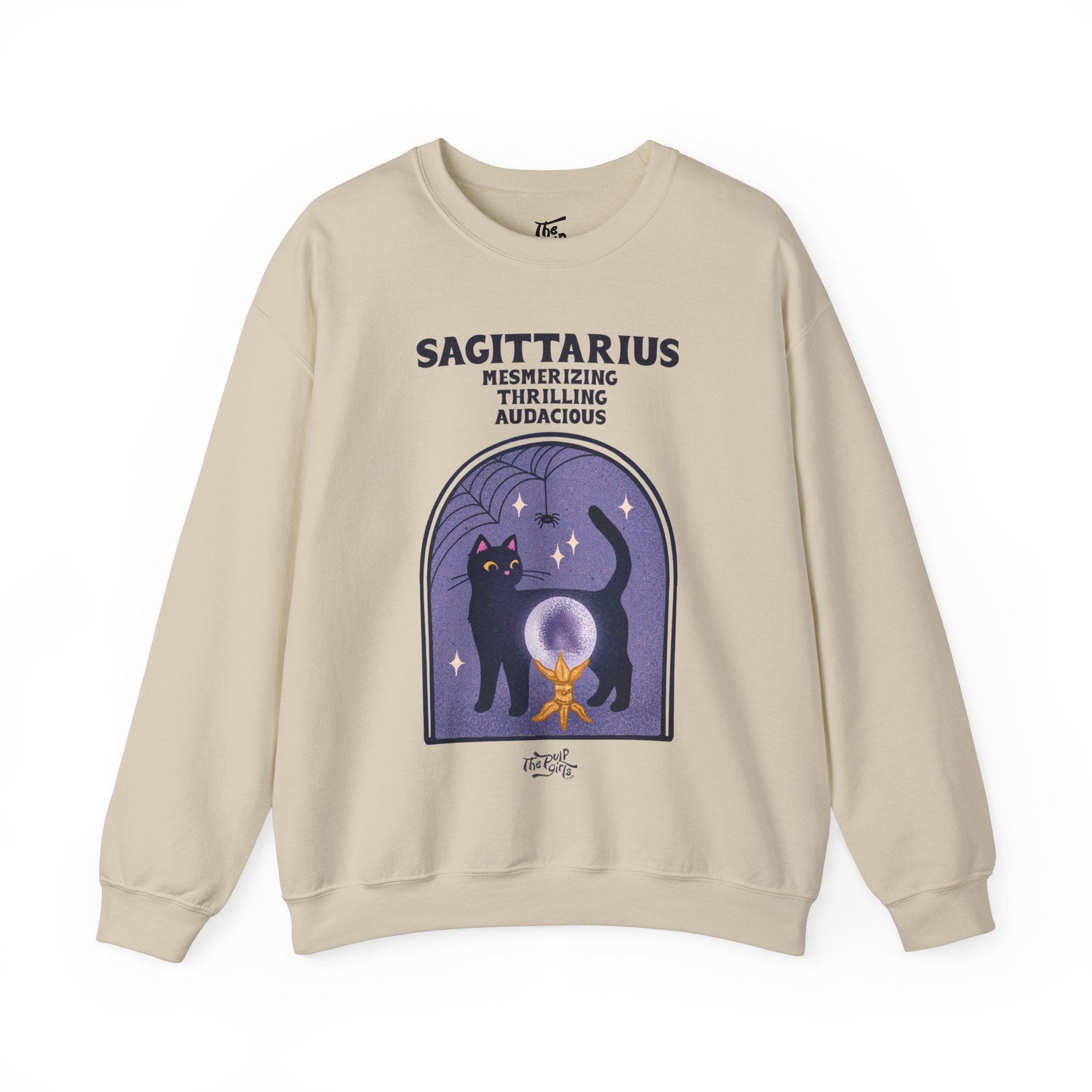 Spooky Sagittarius Cat Astrology Crewneck