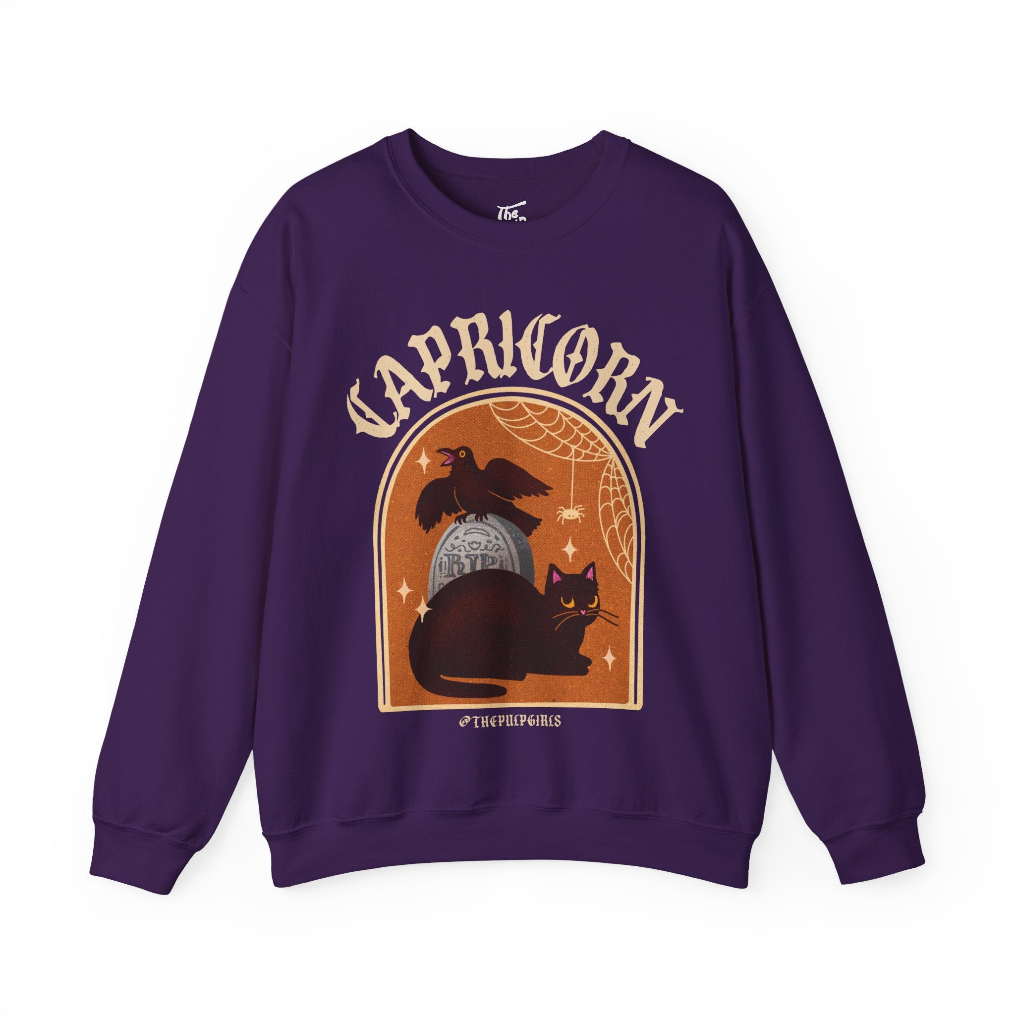 Capricorn Spooky Cat Astrology Crewneck