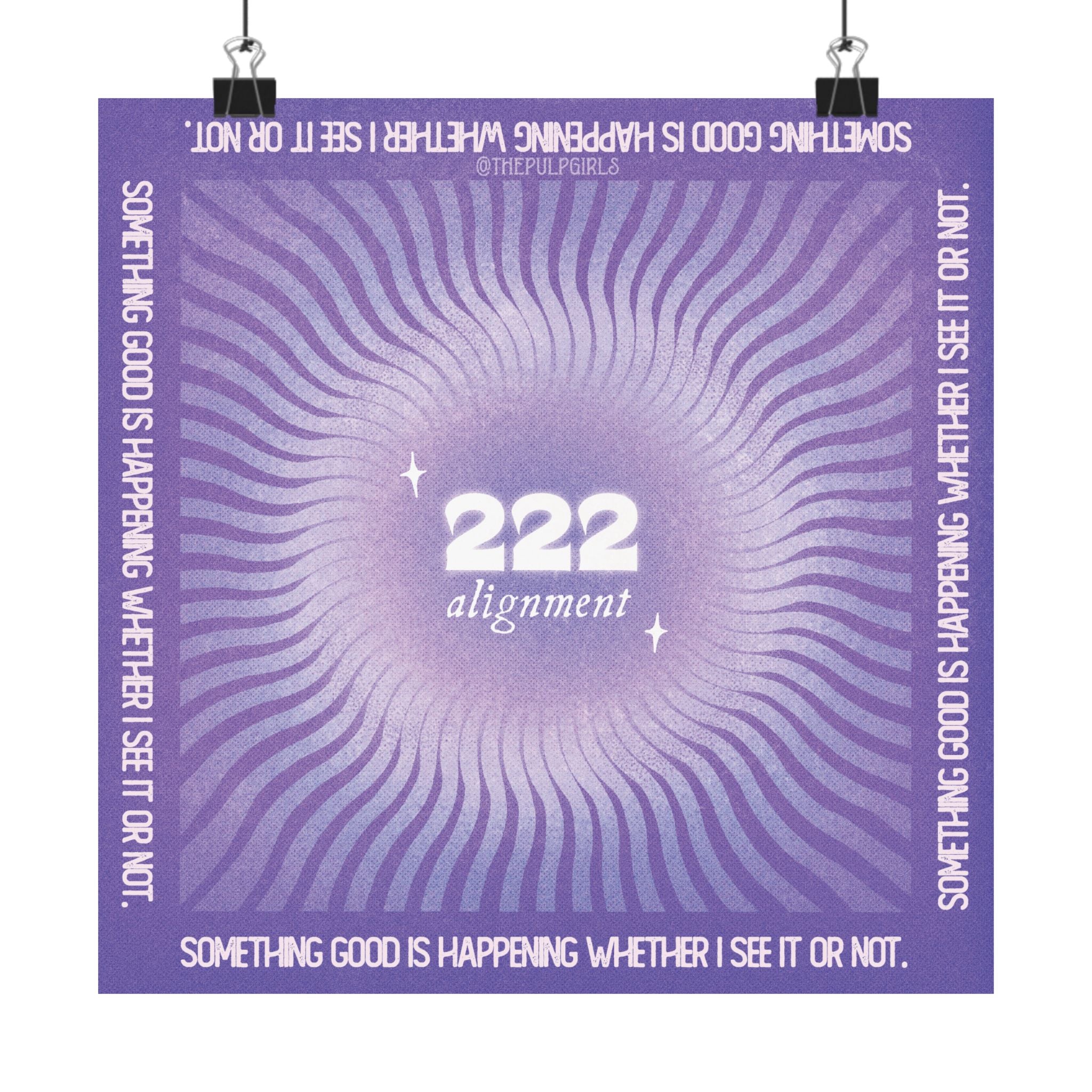 222 Angel Number Matte Art Print