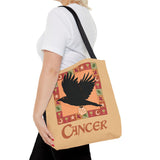 Cancer Whimsical Crow Tote Bag