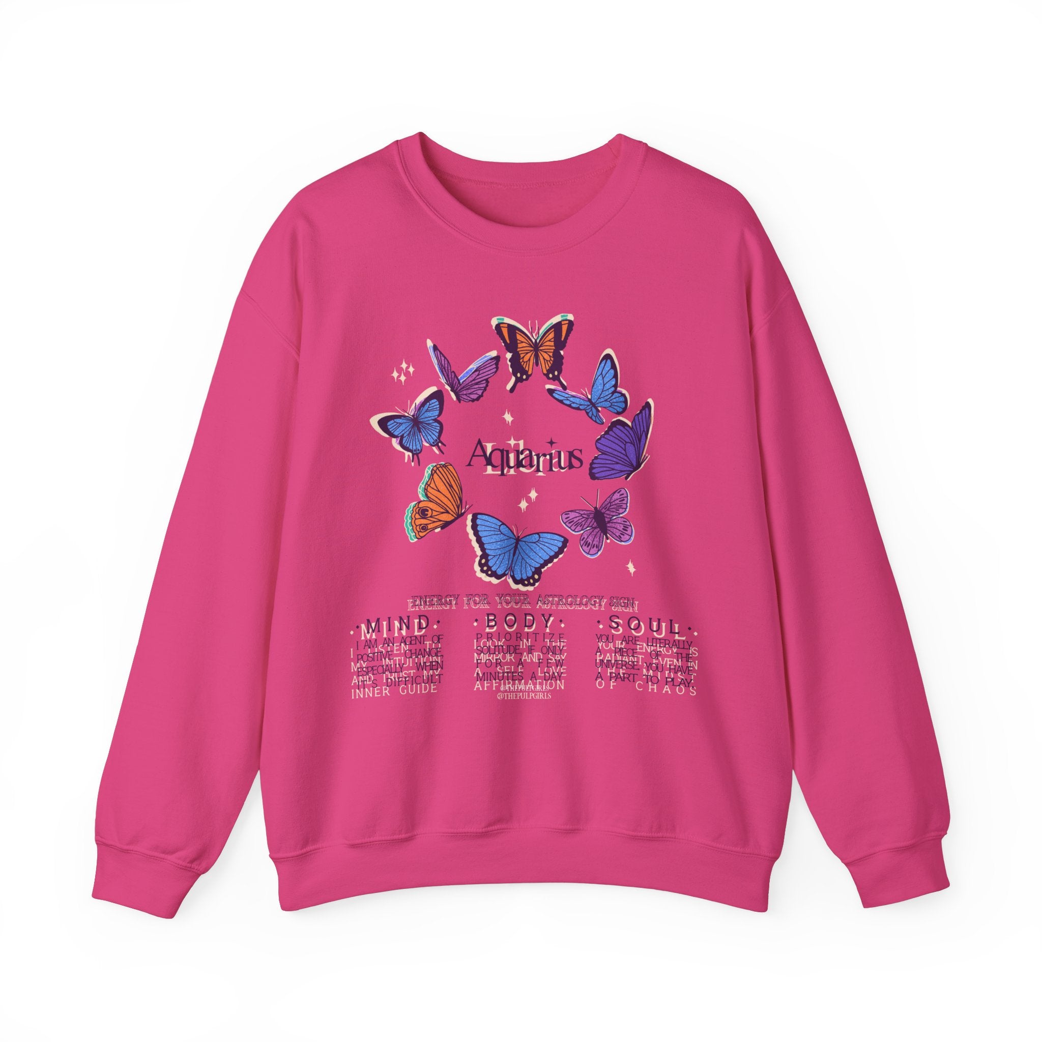Aquarius Butterfly Astrology Crewneck