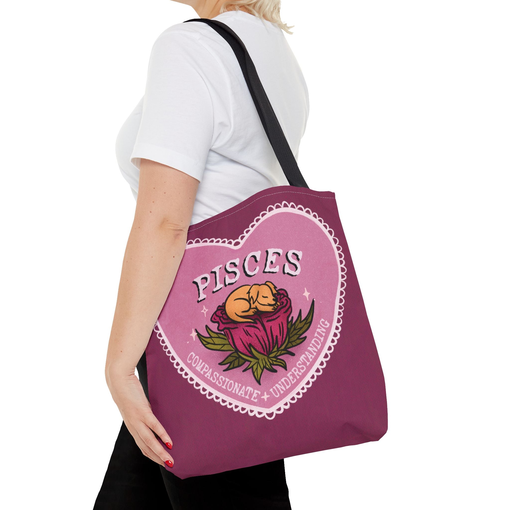 Pisces Lover Dog Astrology Tote
