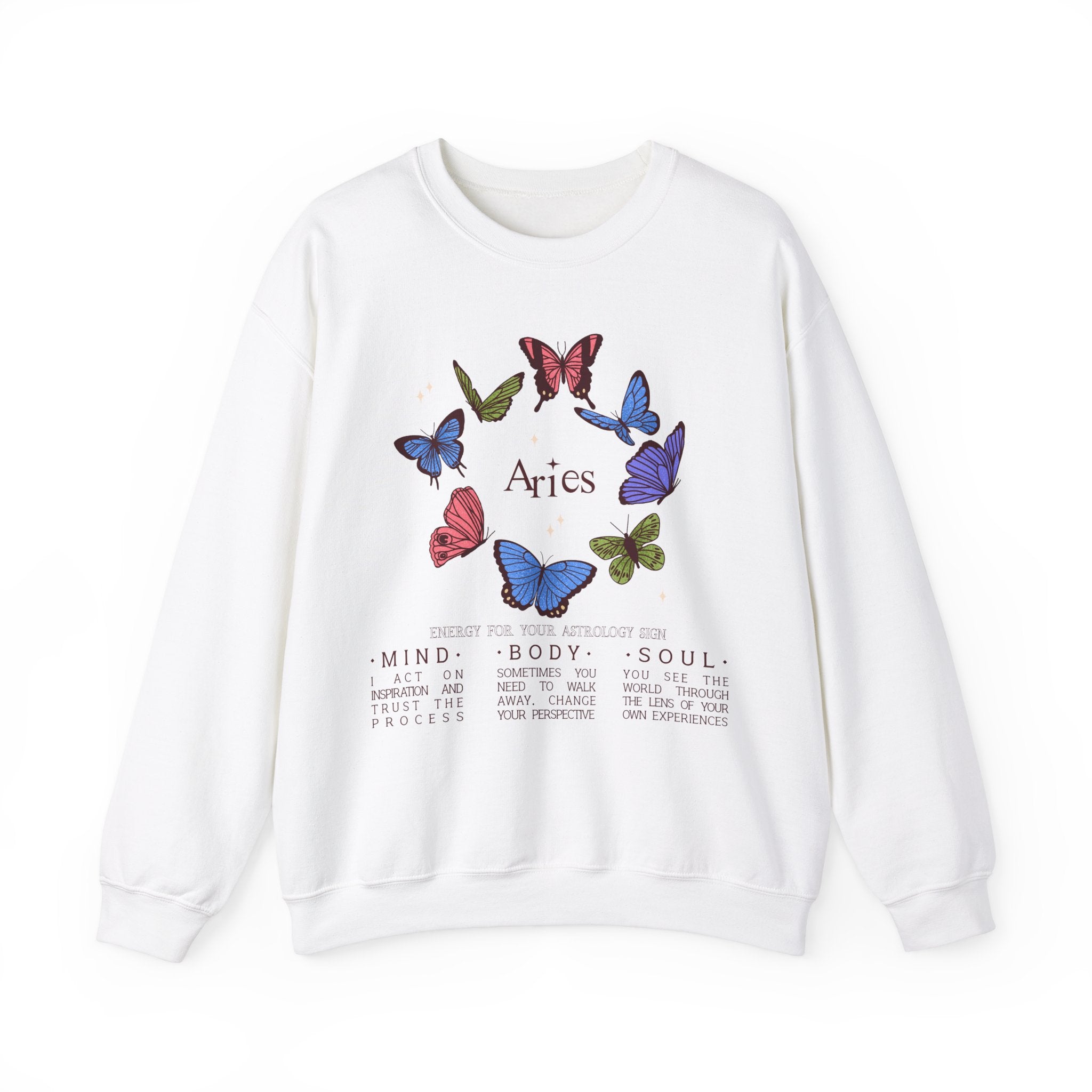 Aries Butterfly Astrology Crewneck