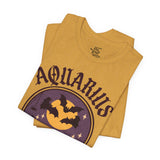 Aquarius Spooky Cat Astrology Tee