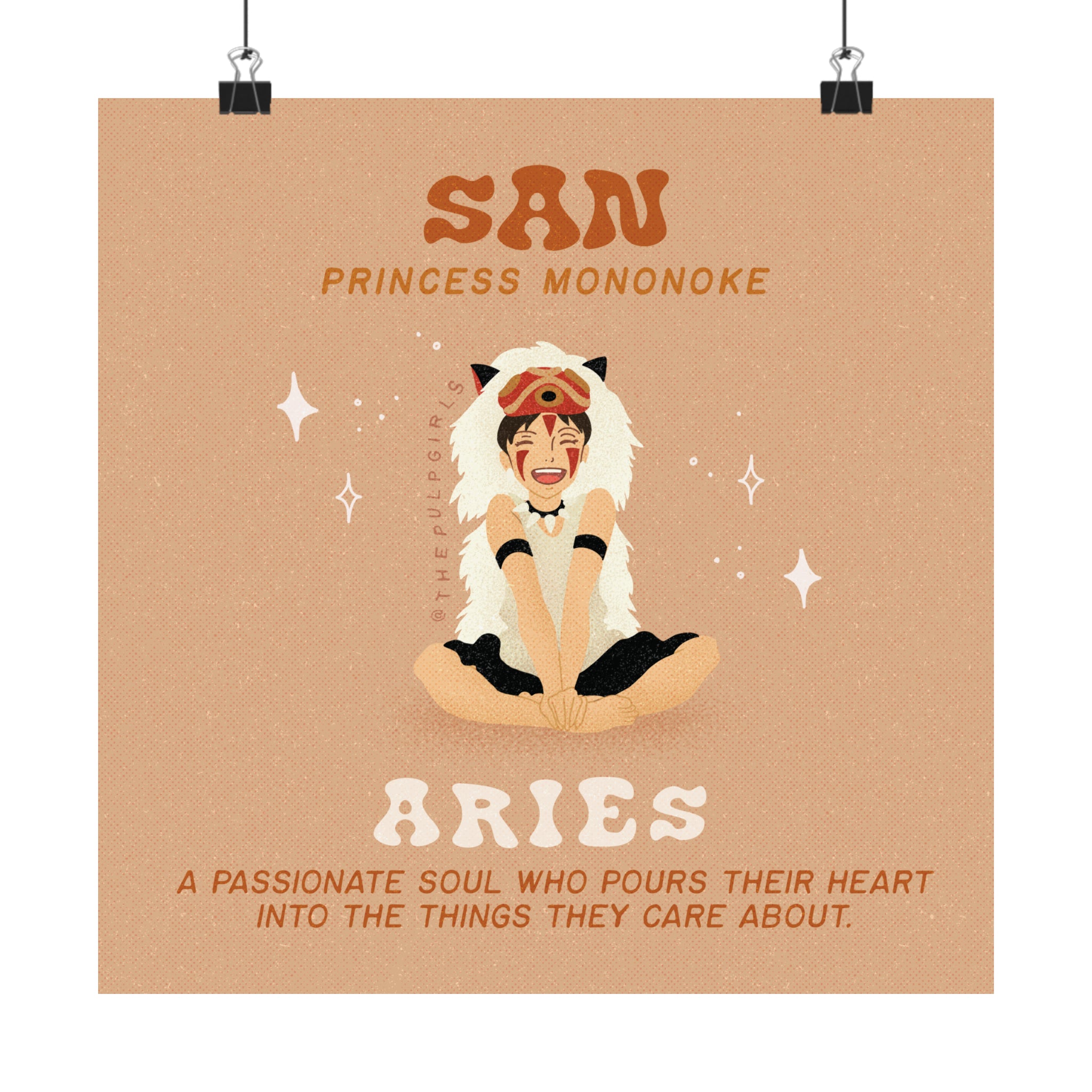 Aries on tan paper Leggings by JJLosh.artist