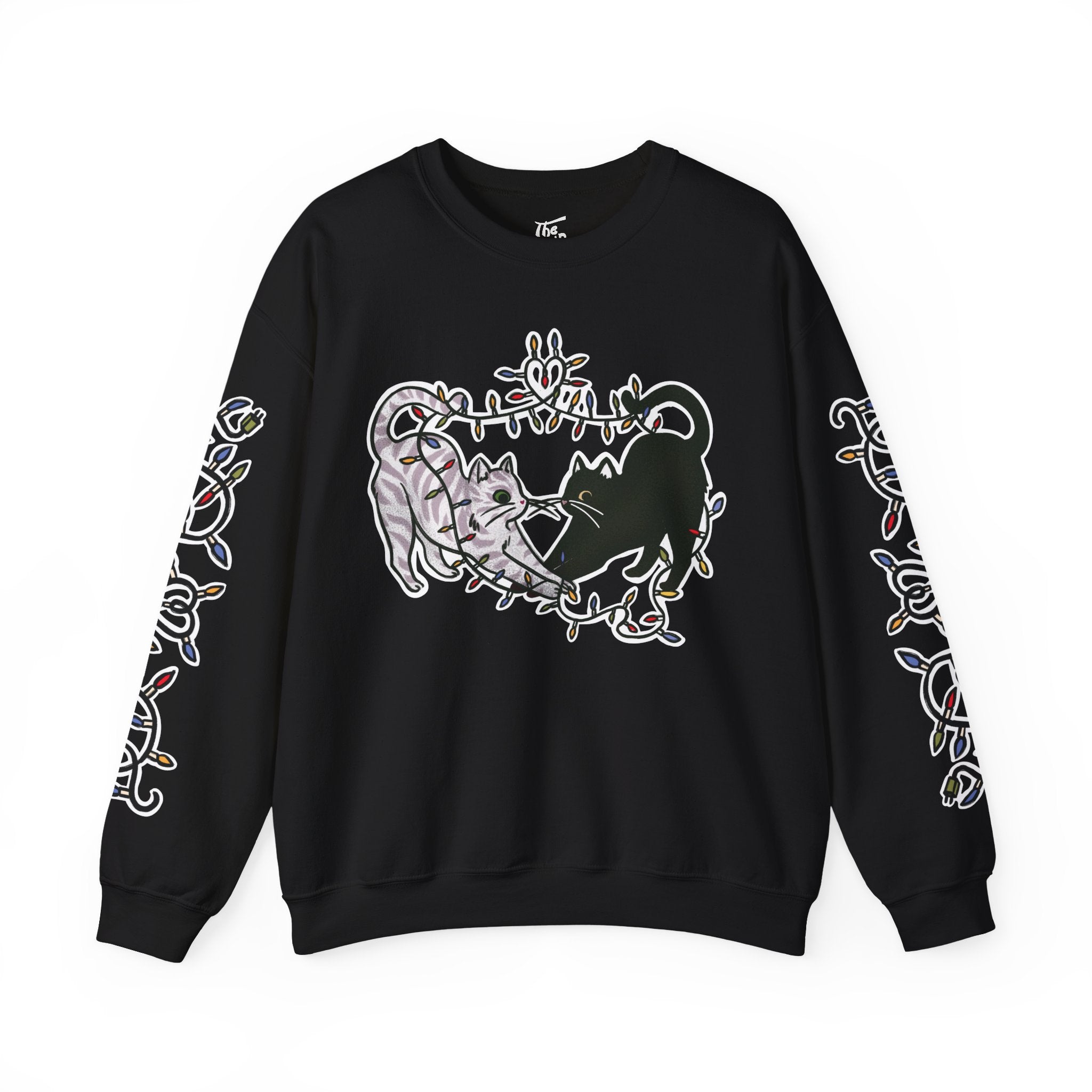 Festive Kitty Crewneck Sweatshirt