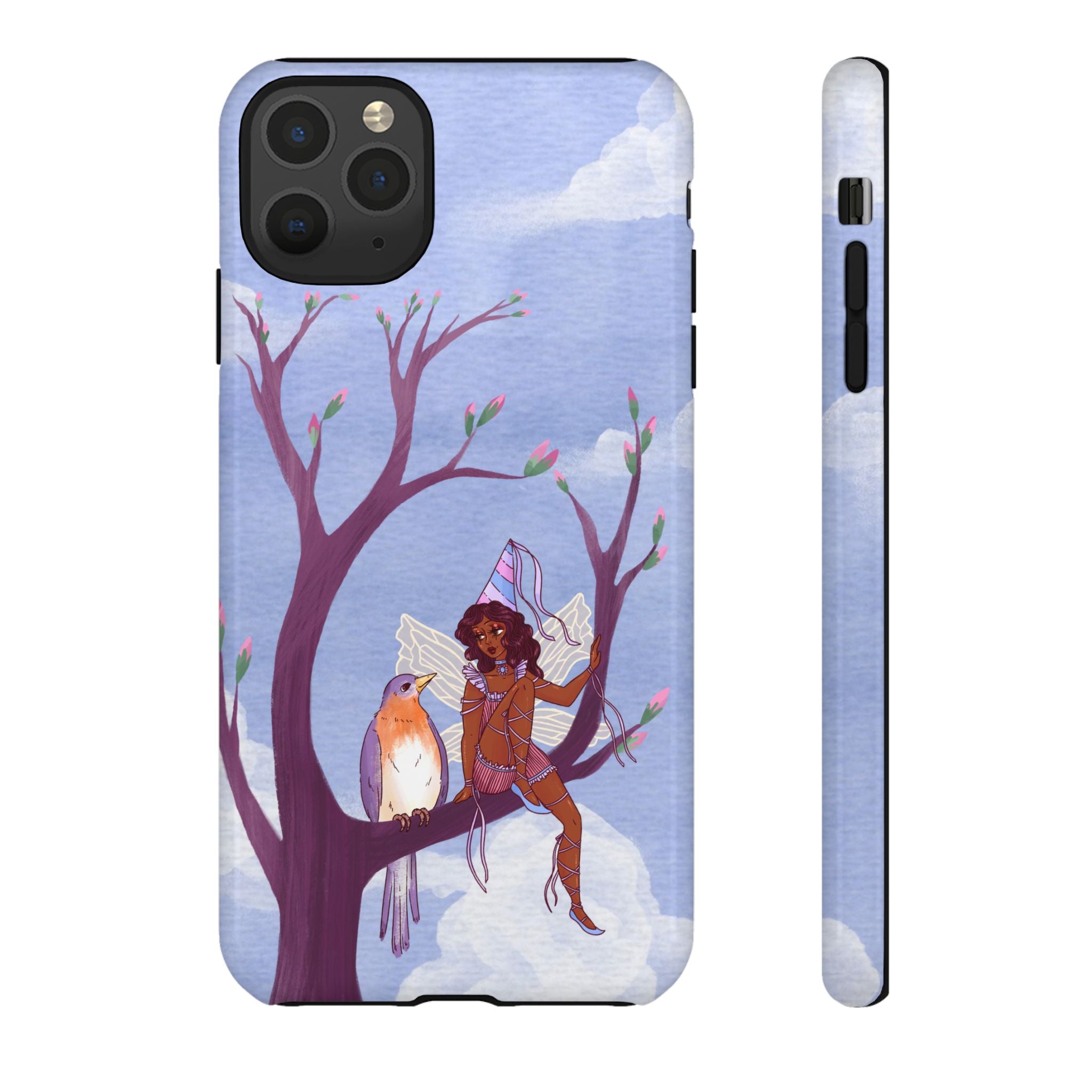 Purple Bird & Fairy Phone Case