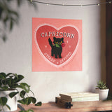 Capricorn Love Cat Art Print