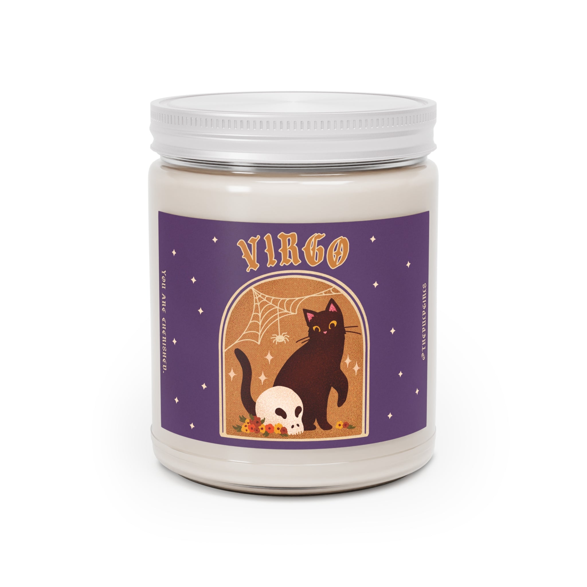 Virgo Spooky Cat Astrology Candle