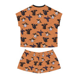 Spooky Black Cat Halloween Pajama Set
