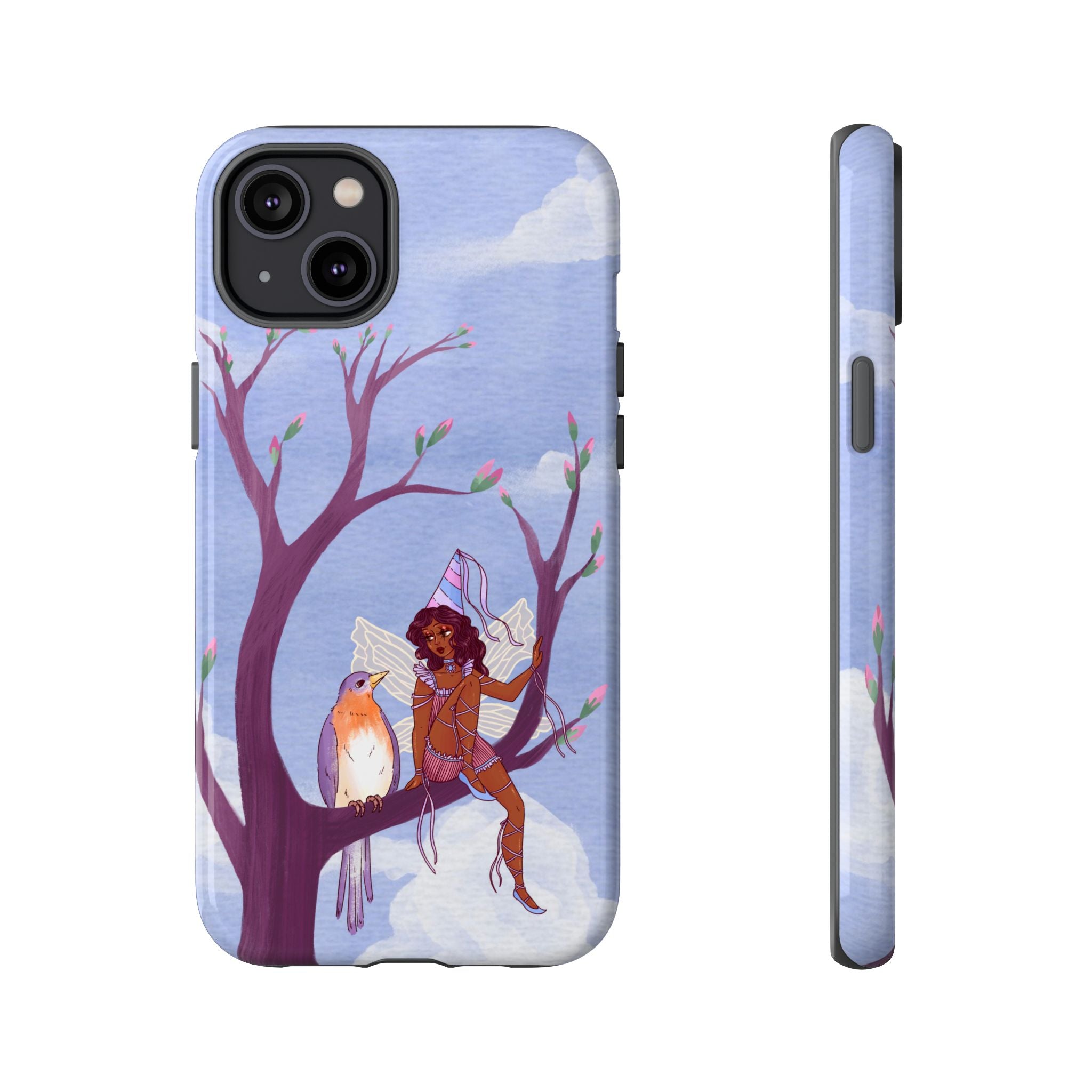 Purple Bird & Fairy Phone Case