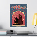 Scorpio Spooky Cat Astrology Art Print