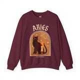 Aries Spooky Cat Astrology Crewneck