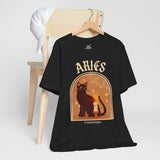 Aries Spooky Cat Astrology Tee