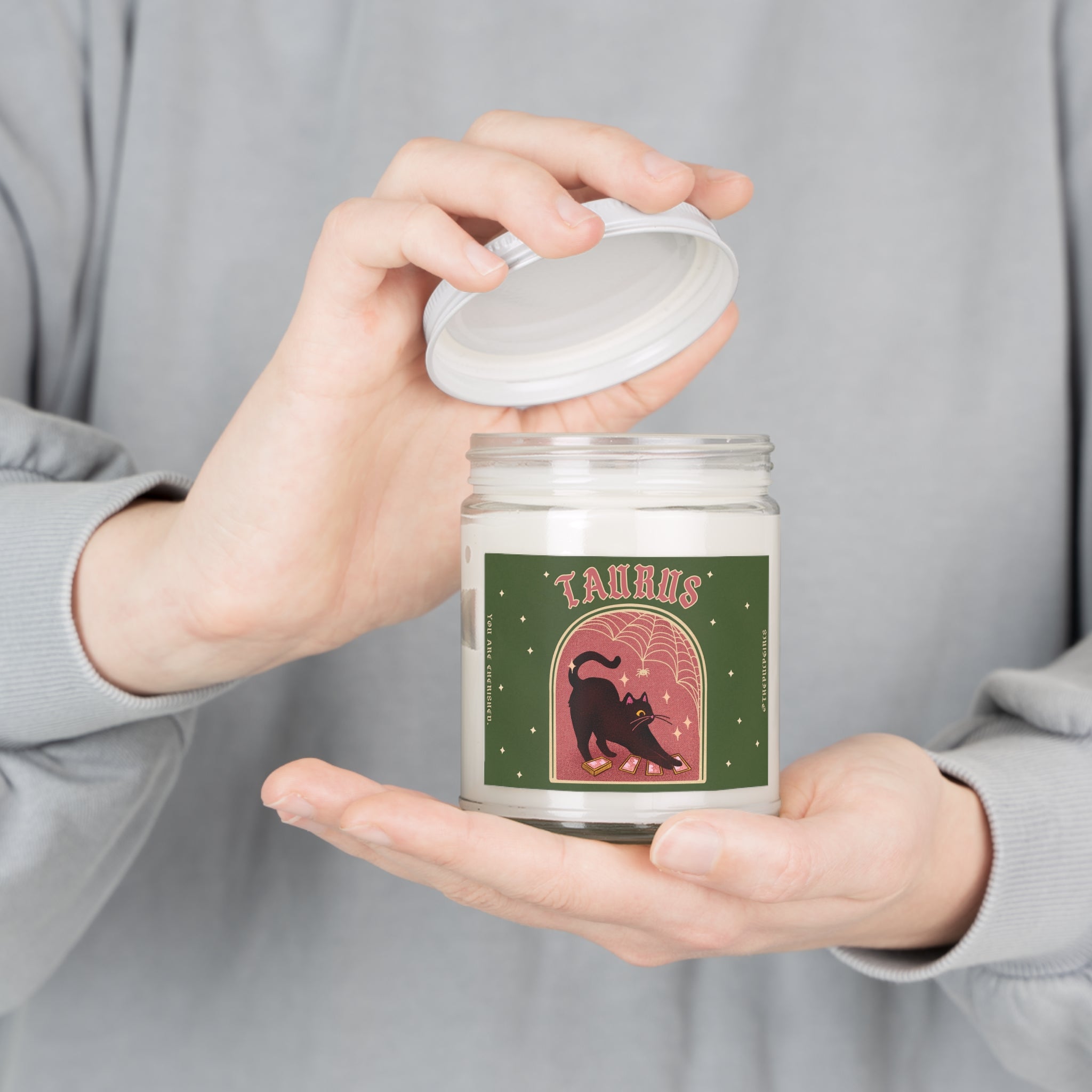 Taurus Spooky Cat Astrology Candle