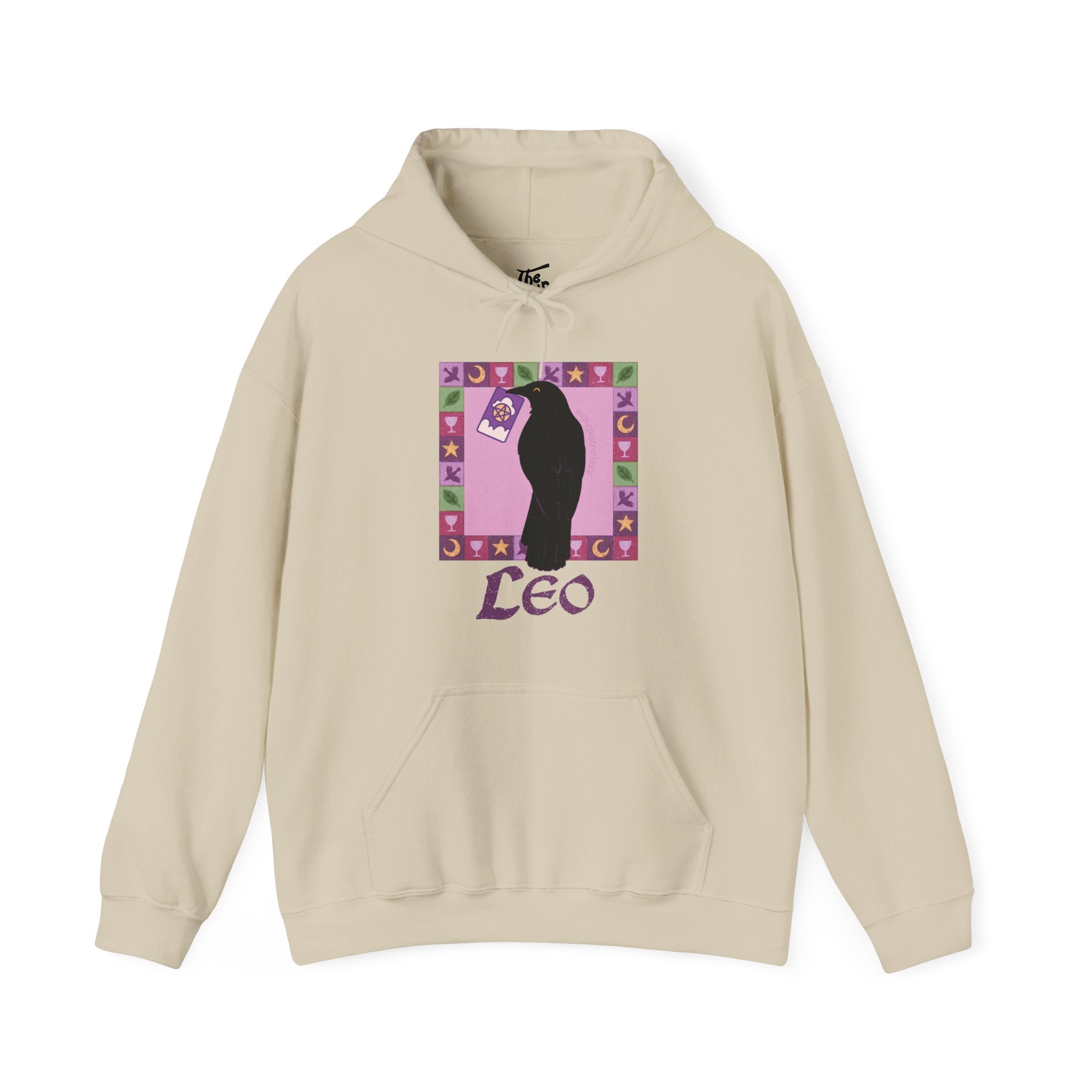 Leo Whimsical Crow Hoodie