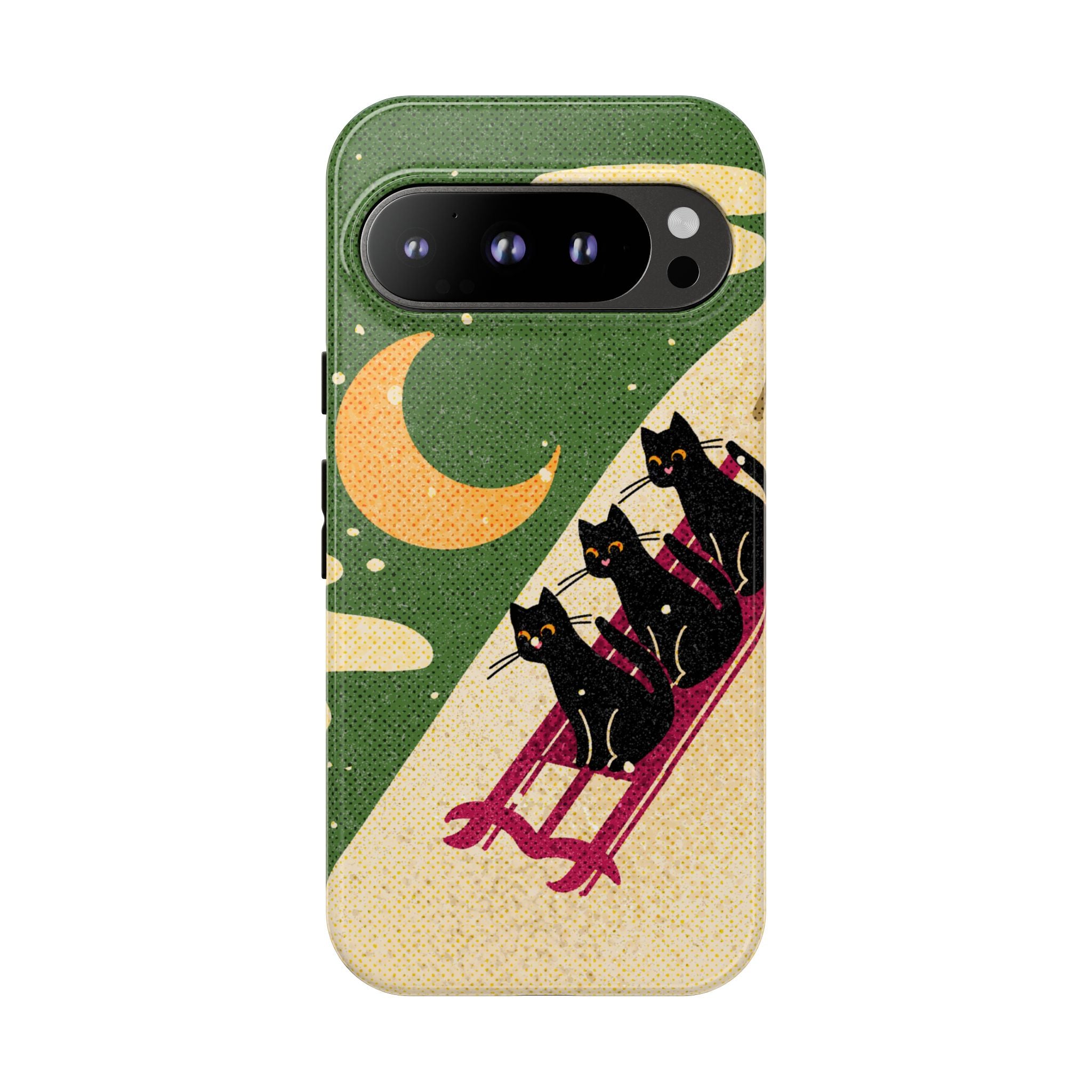 Sledding Kitties Phone Case
