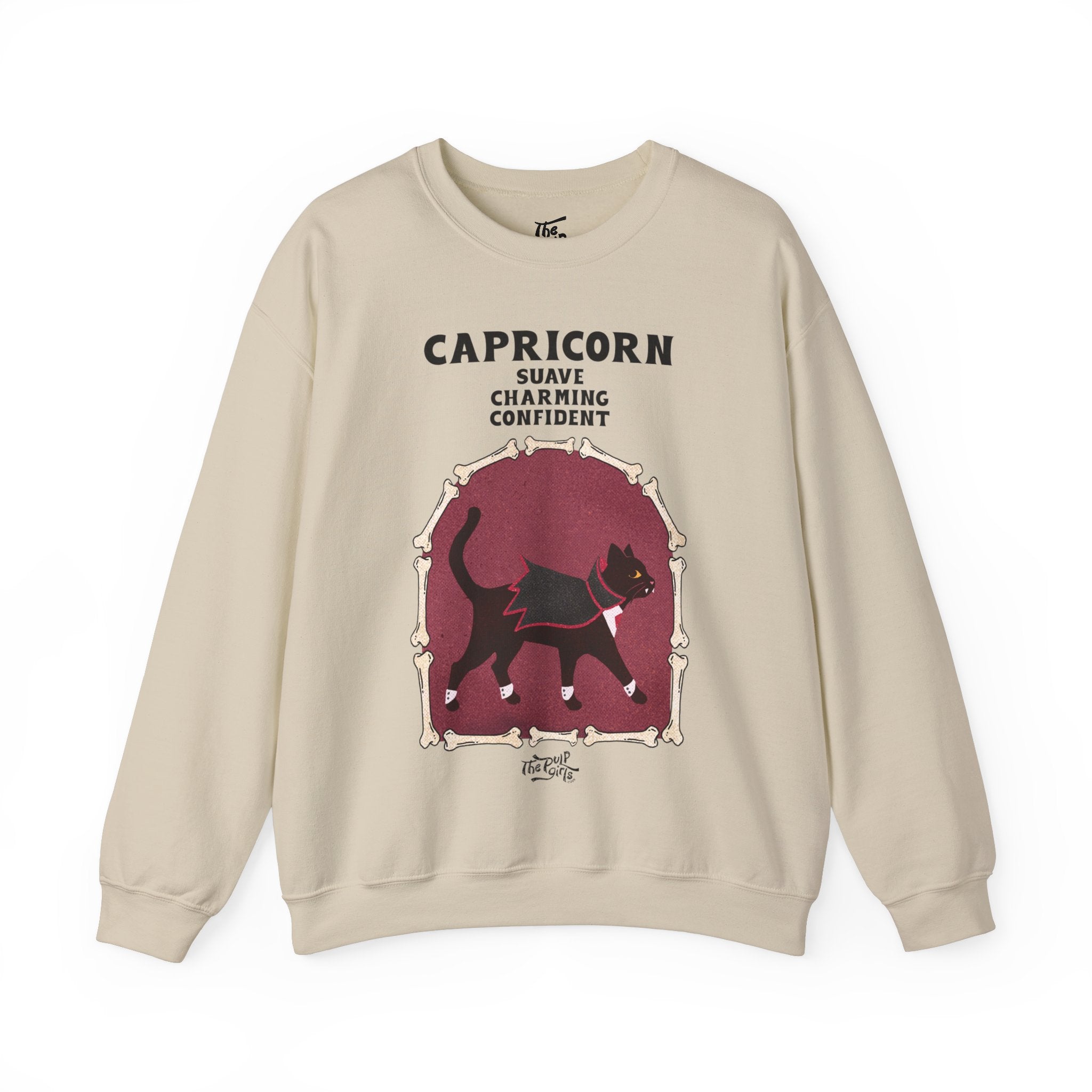 Capricorn Halloween Cat Astrology Crewneck