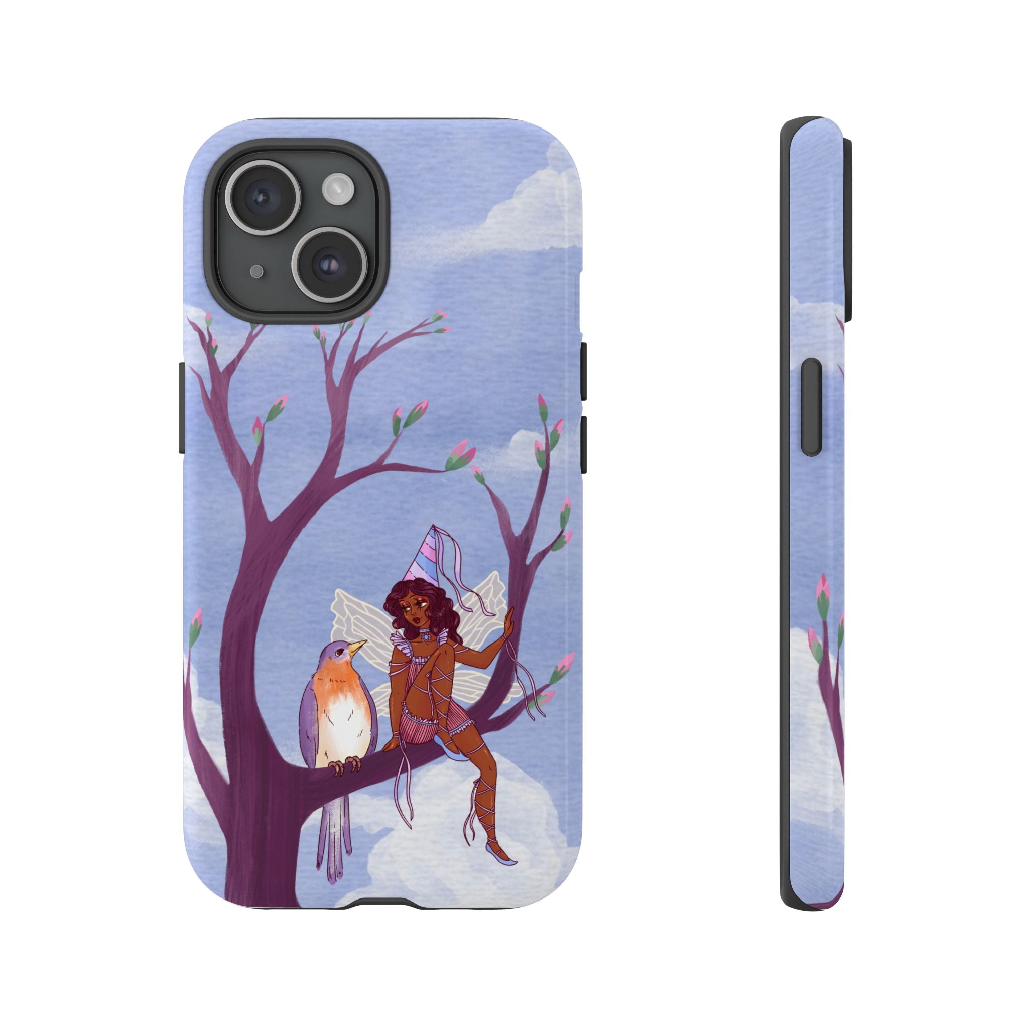 Purple Bird & Fairy Phone Case