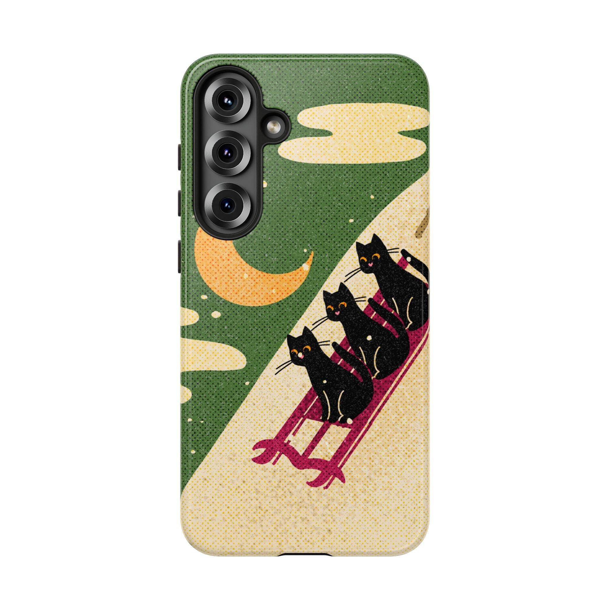 Sledding Kitties Phone Case