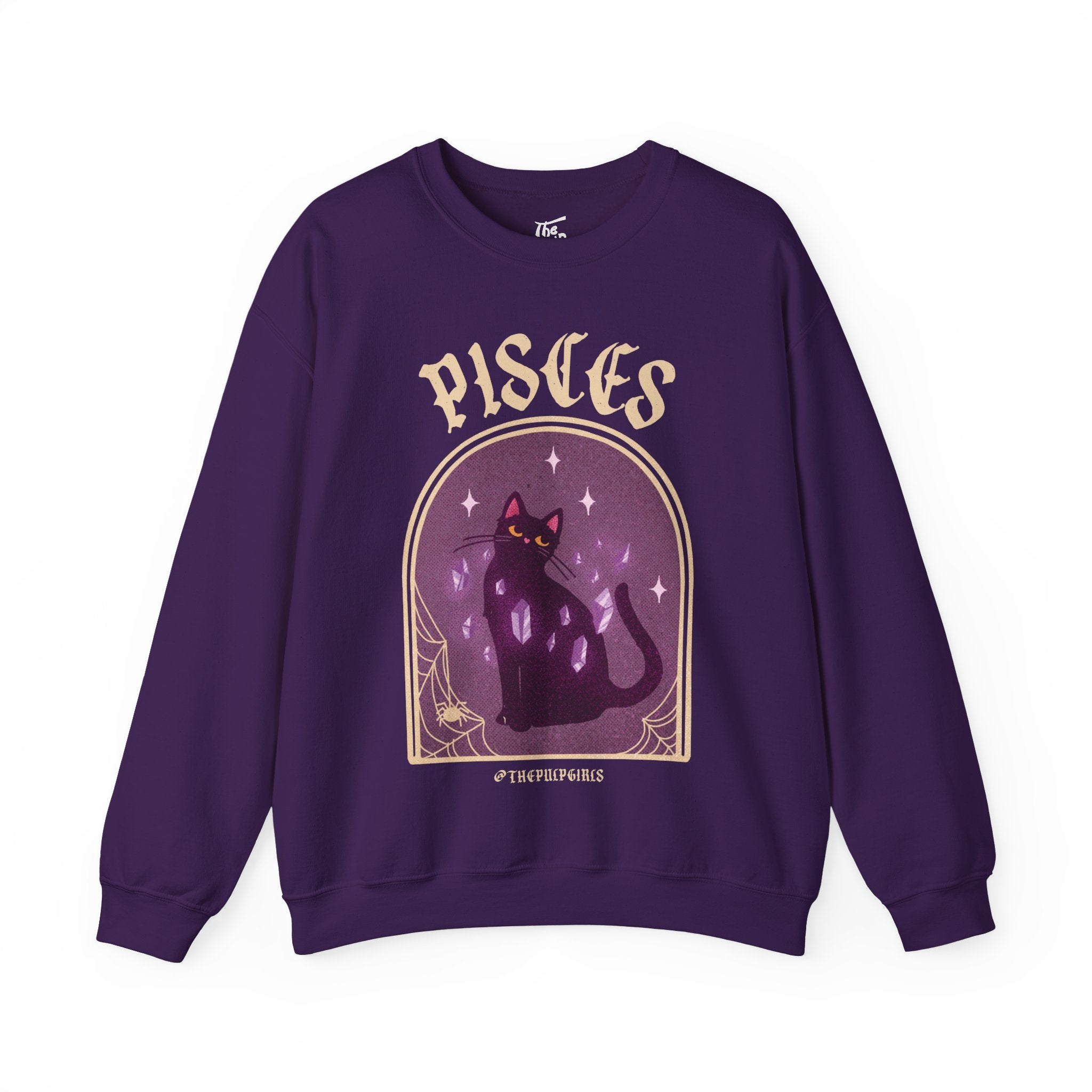 Pisces Spooky Cat Astrology Crewneck