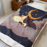 Cat Lovers Celestial Plush Blanket