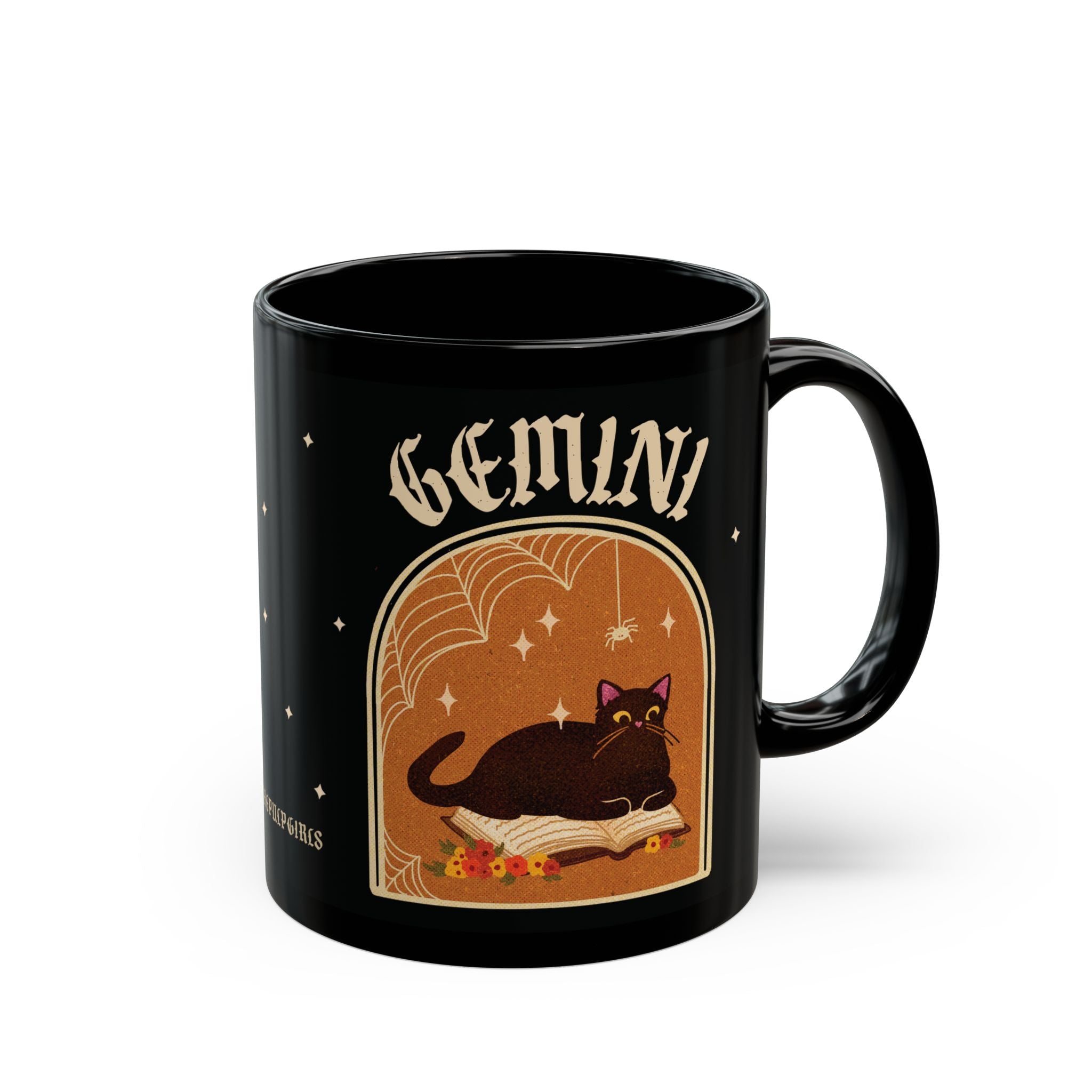 Gemini Spooky Cat Astrology Mug