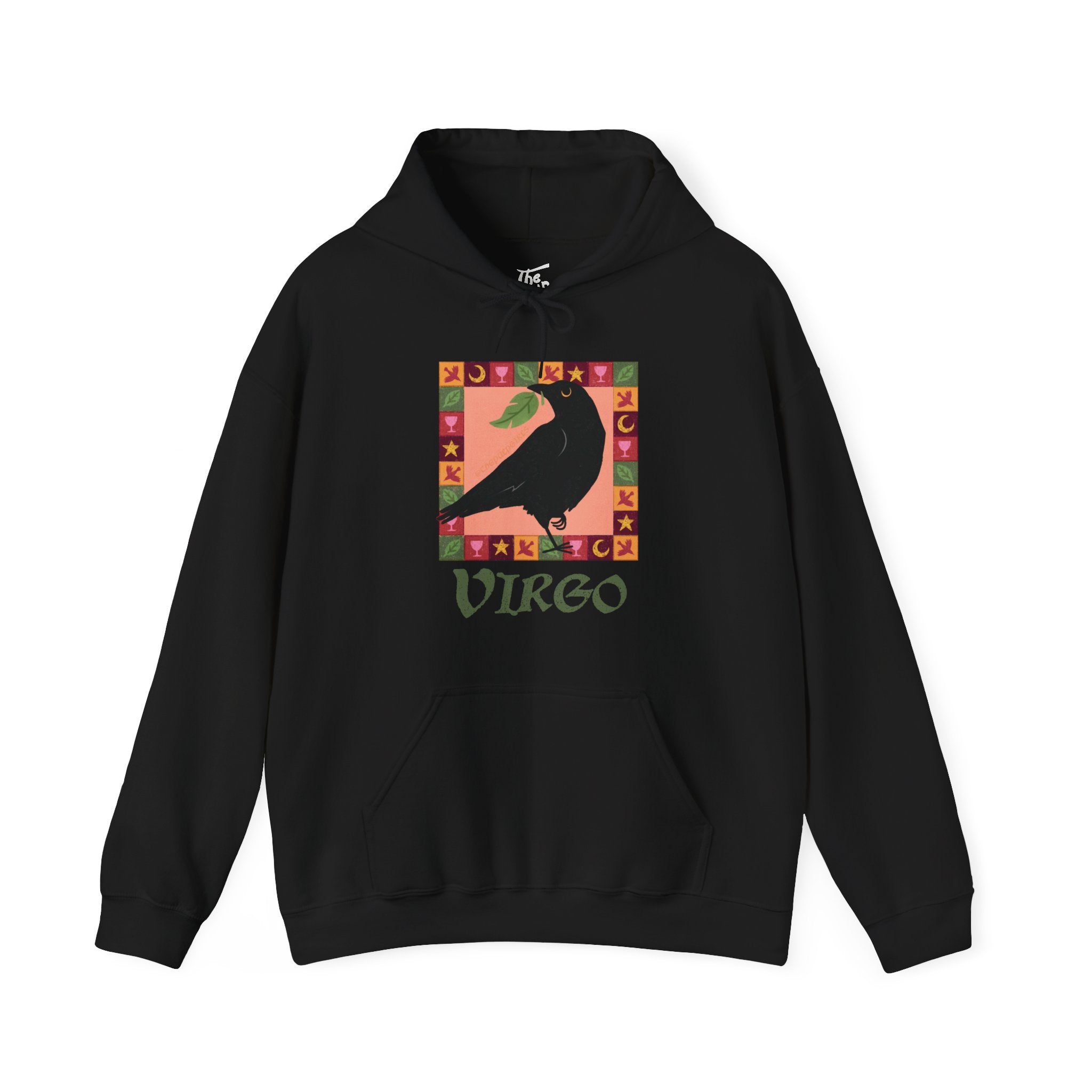 Virgo Whimsical Crow Hoodie
