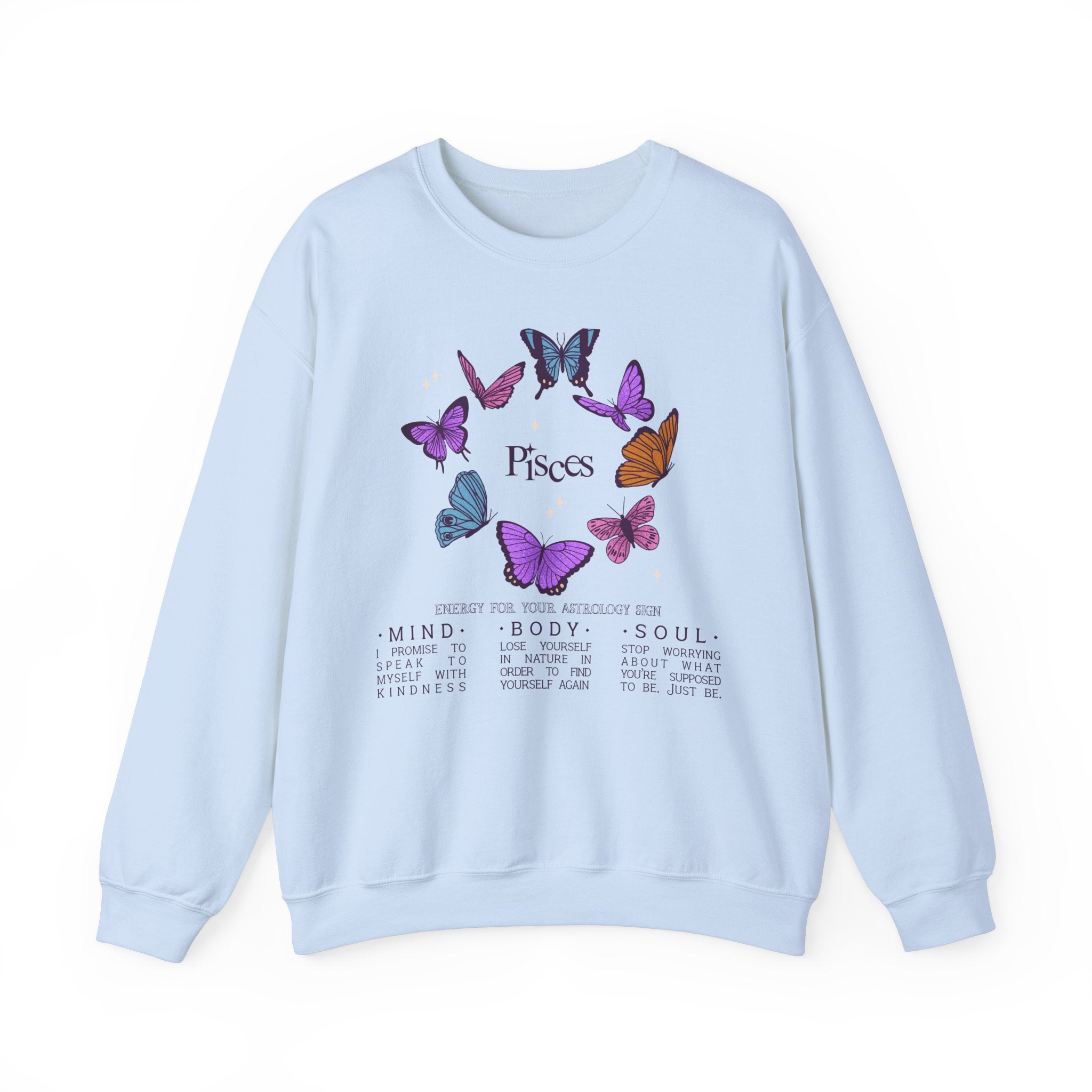 Pisces Butterfly Astrology Crewneck