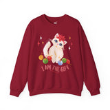 “I AM THE GIFT” Christmas Cat Sweatshirt