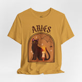 Aries Spooky Cat Astrology Tee