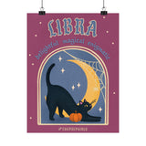 Libra Spooky Cat Astrology Art Print